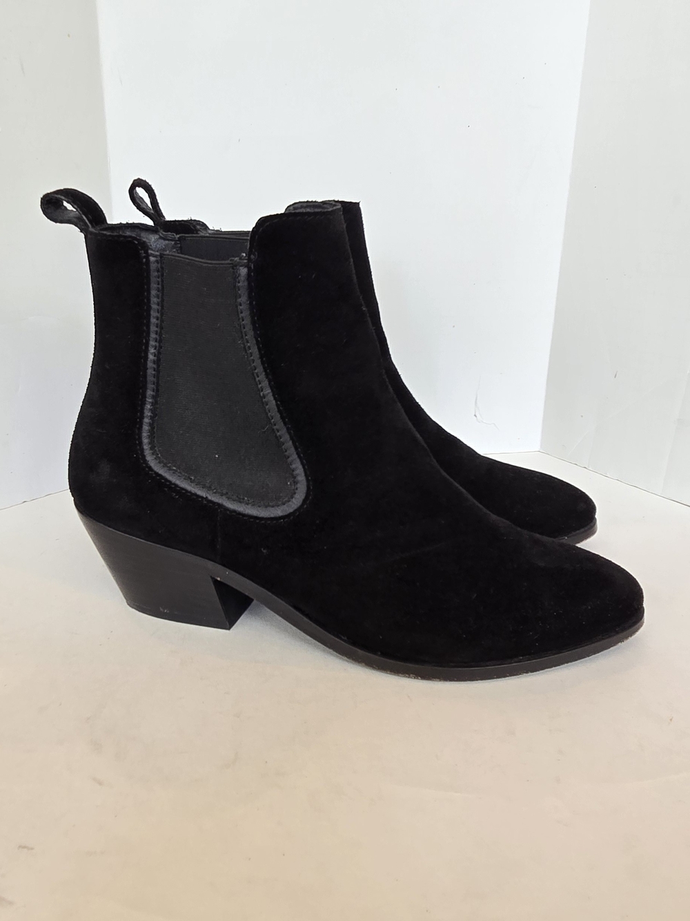 Thursday Boot Company Black Suede Chelsea Booties